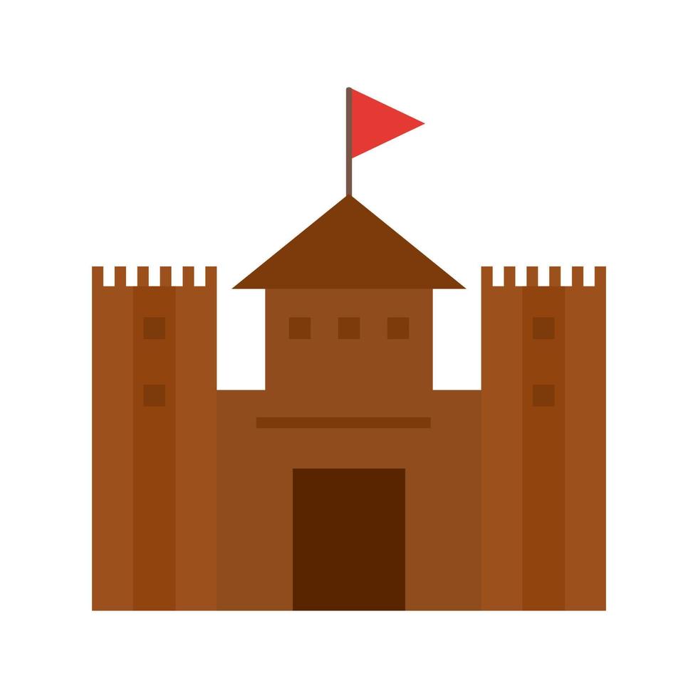 icono de color plano del castillo vector