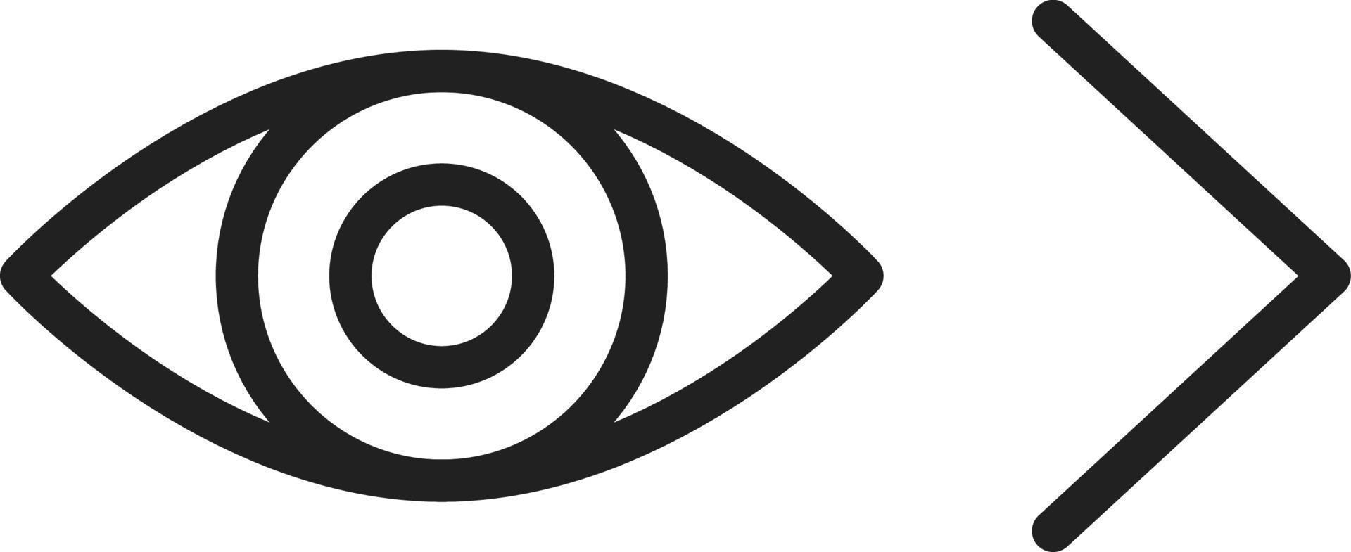 Look Right Line Icon vector