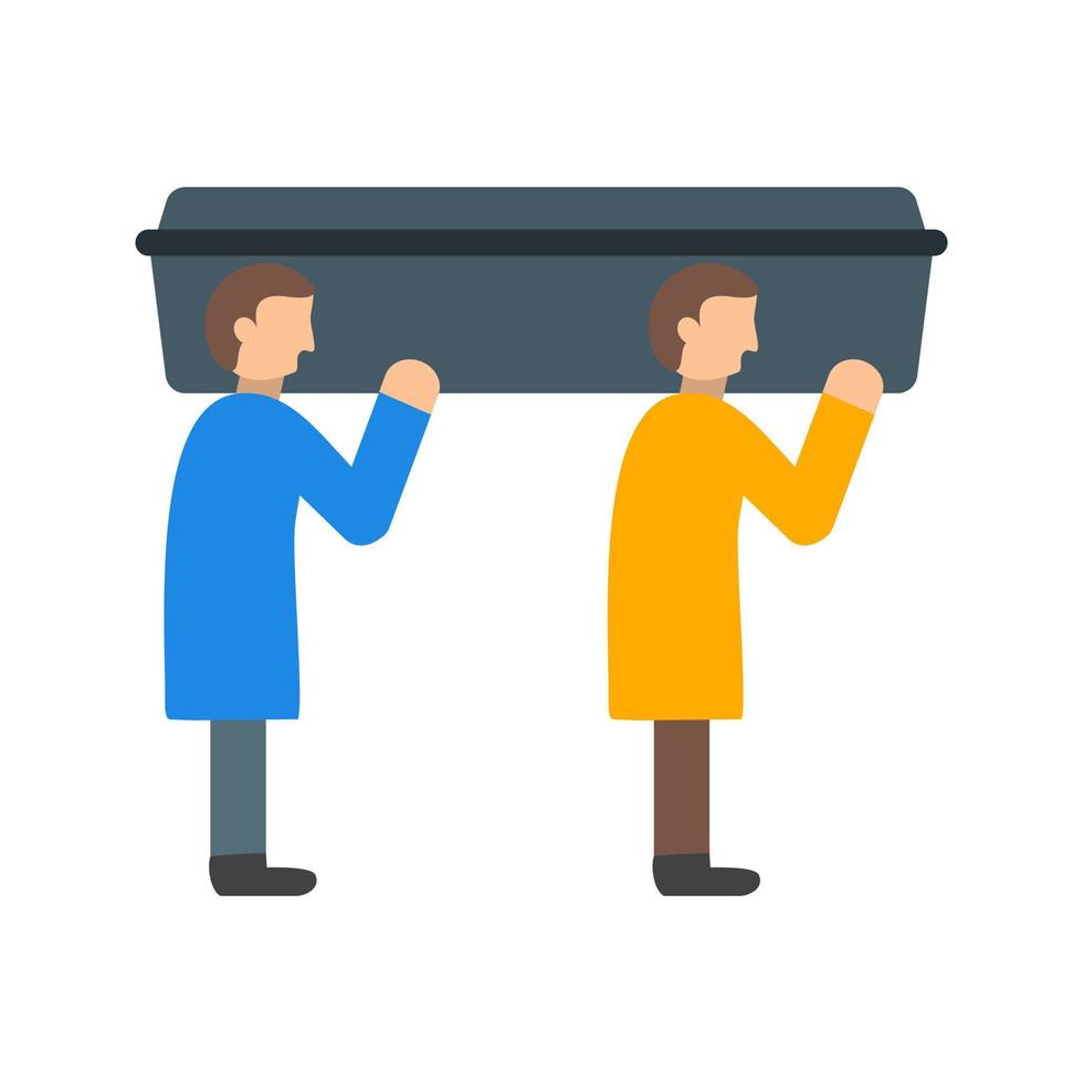Carrying Casket Flat Color Icon vector