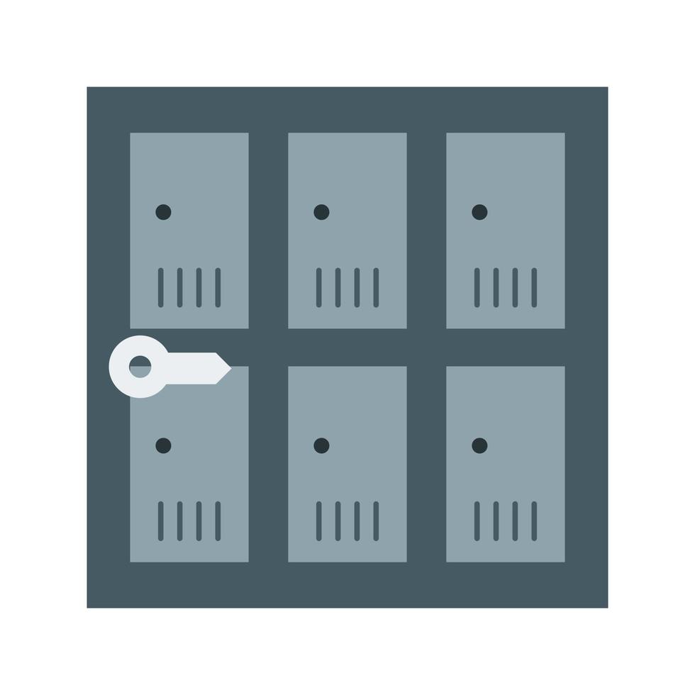 Lockers Flat Color Icon vector