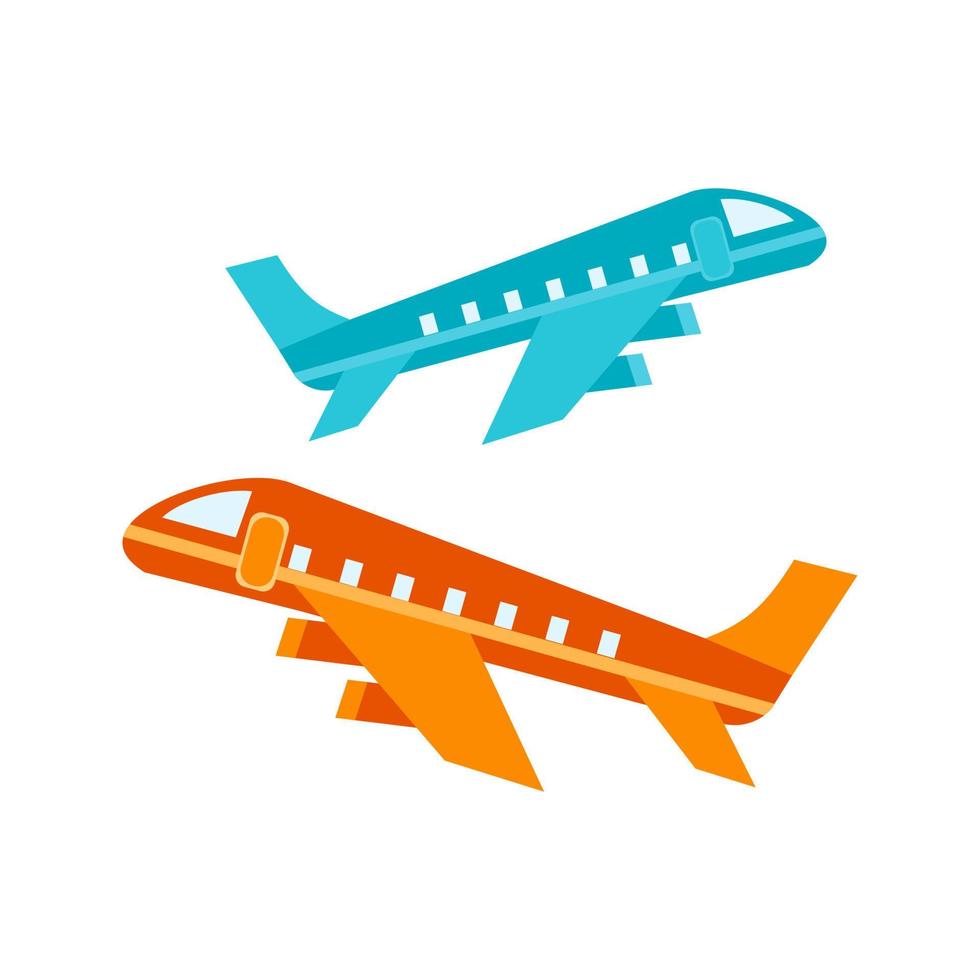 icono de color plano de varios vuelos vector
