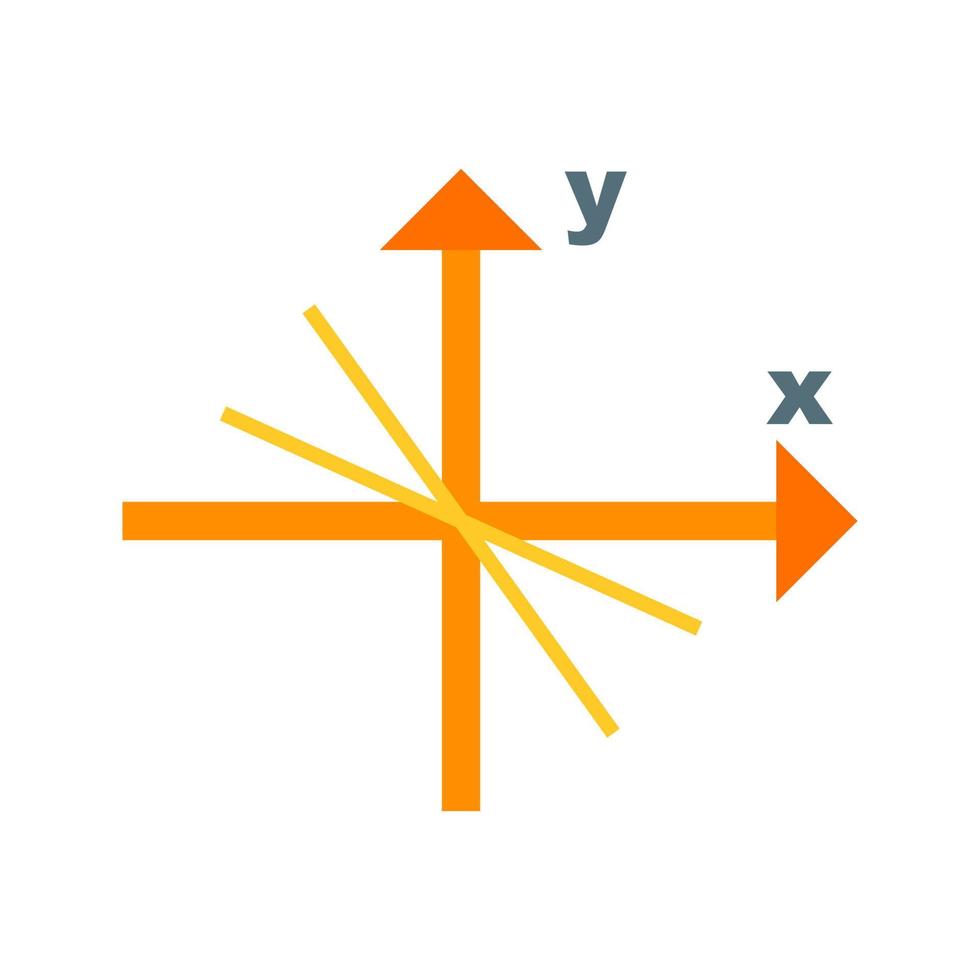 Linear Function Flat Color Icon vector