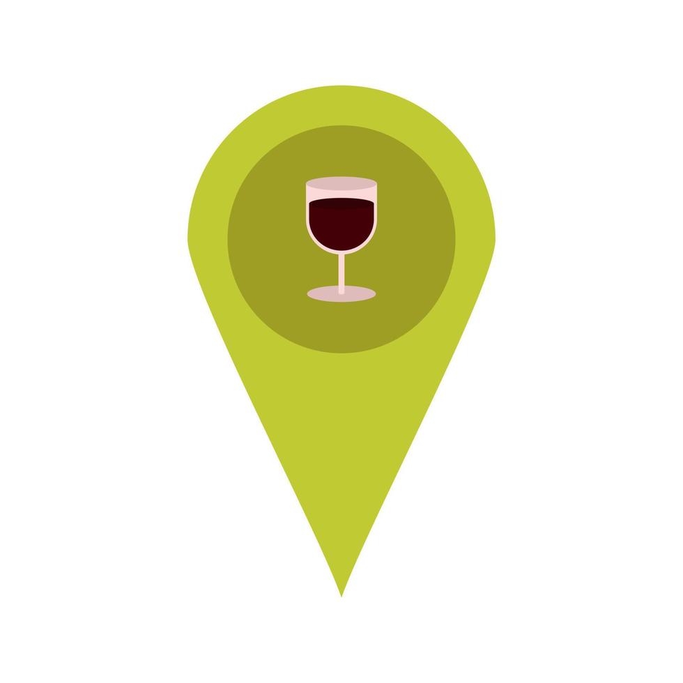 Bar Location Flat Color Icon vector