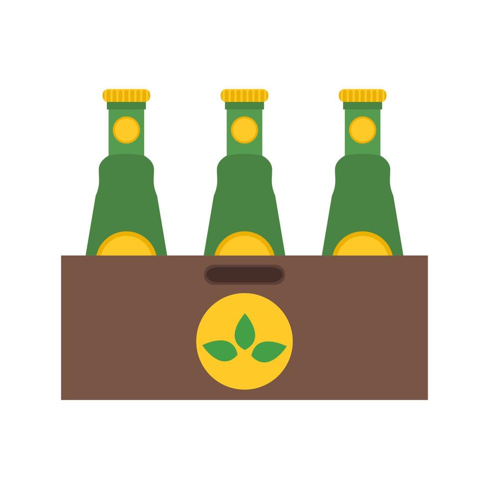 paquete de cervezas icono de color plano vector