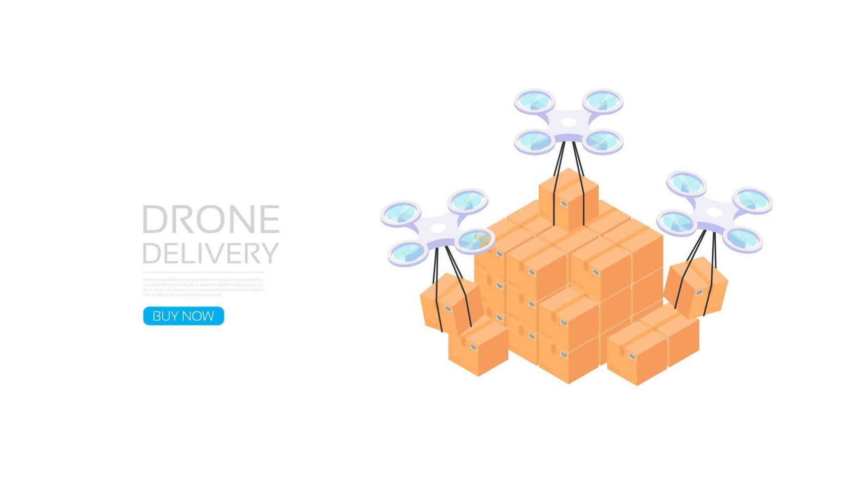 Drone delivery service vector