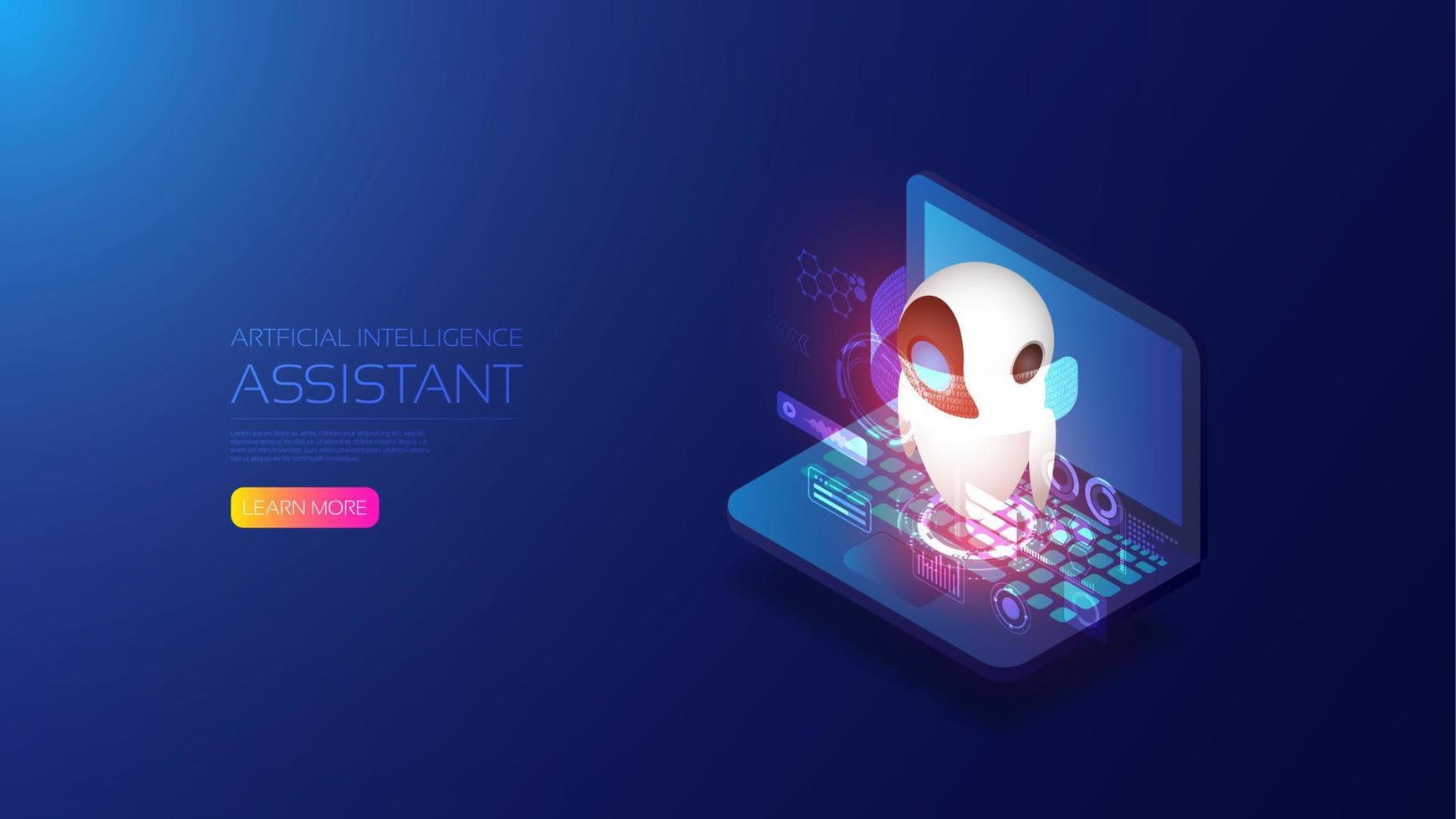 Isometric Artificial intelligence with server vector