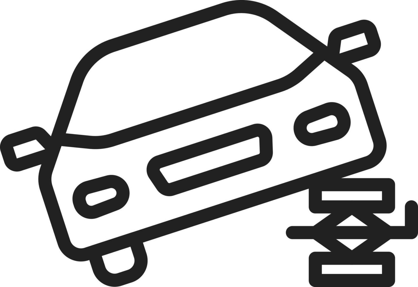 Car Jack Line Icon vector