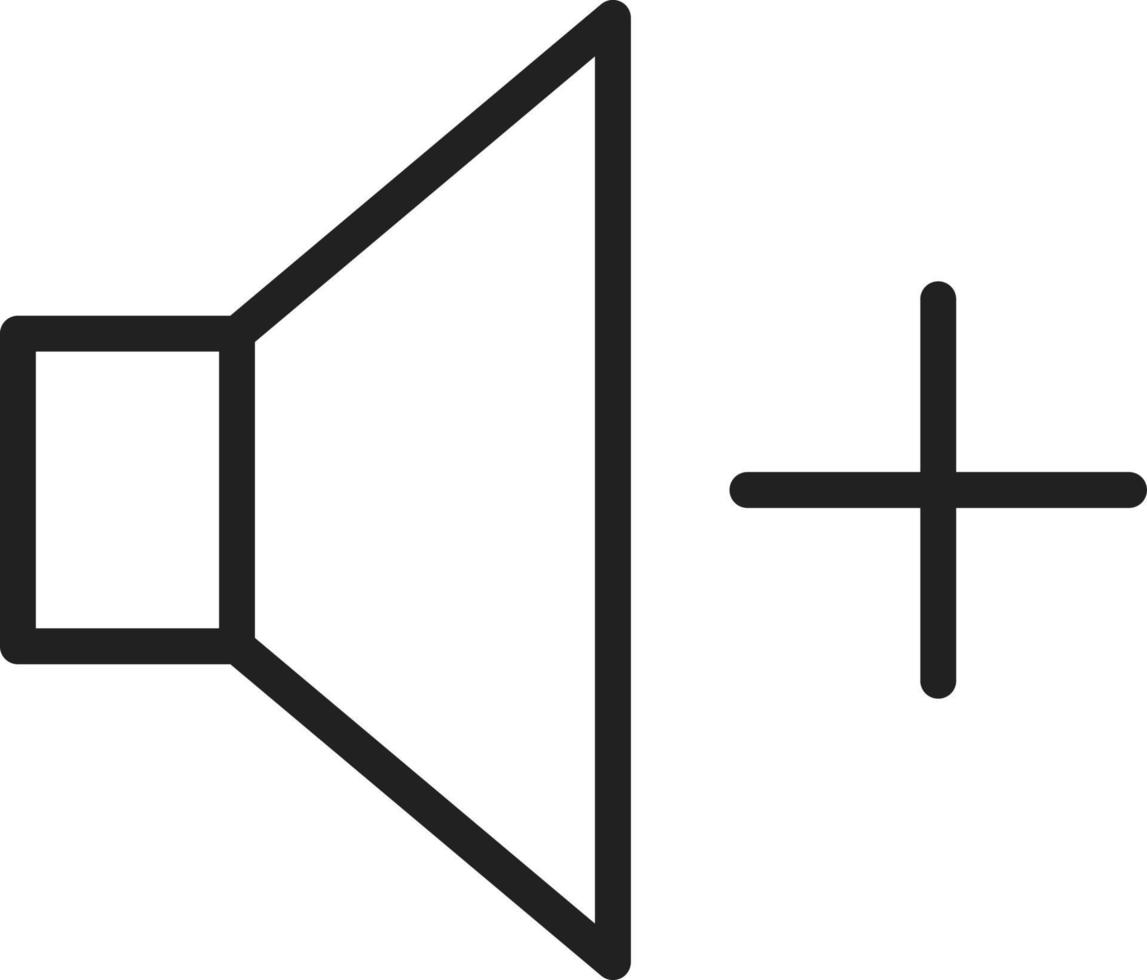 Volume Up Line Icon vector