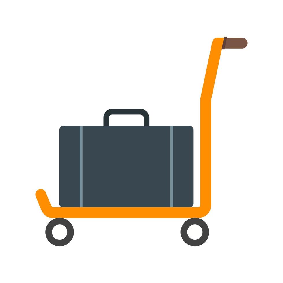 bolsa de transporte icono de color plano vector