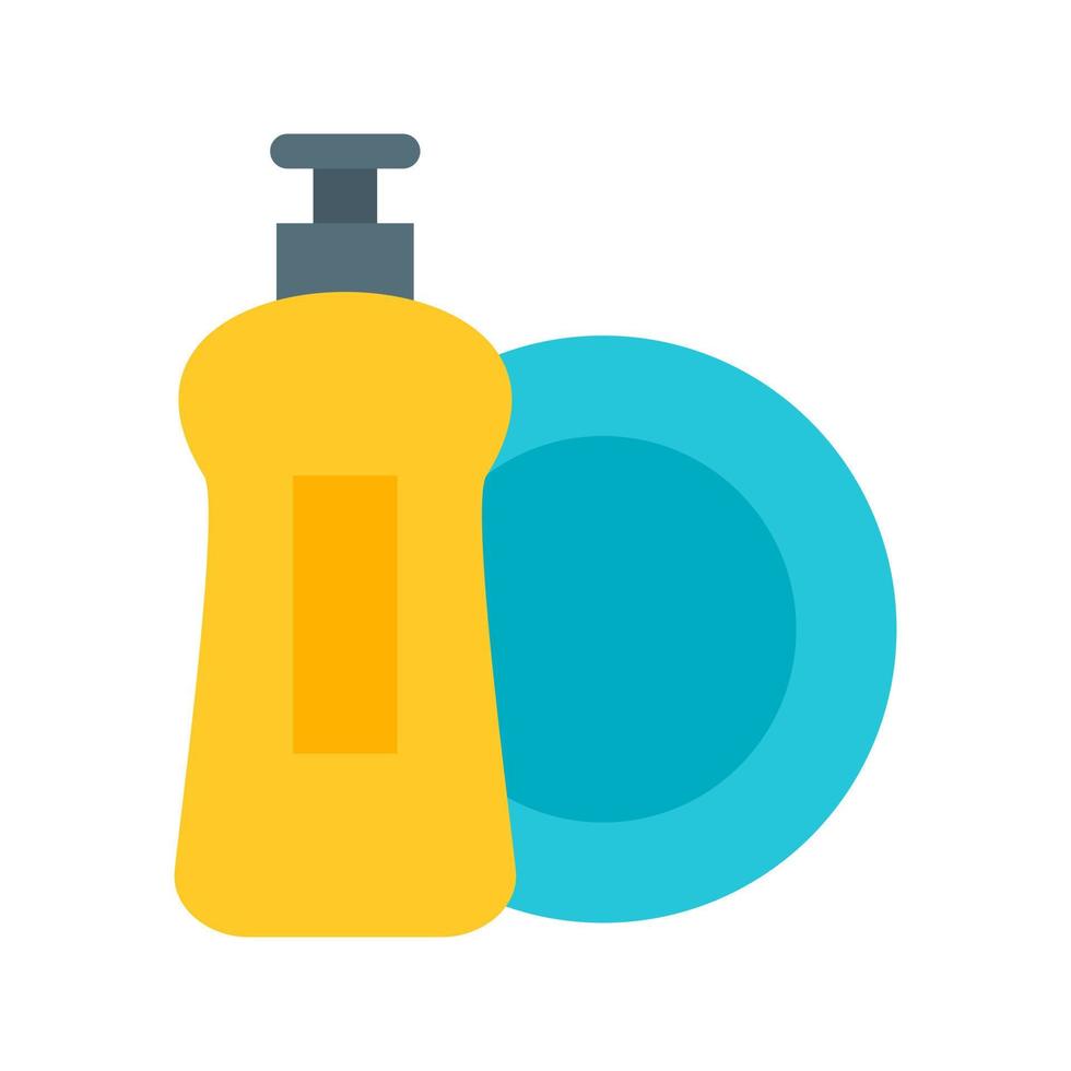 Dishwashing Soap Flat Color Icon vector