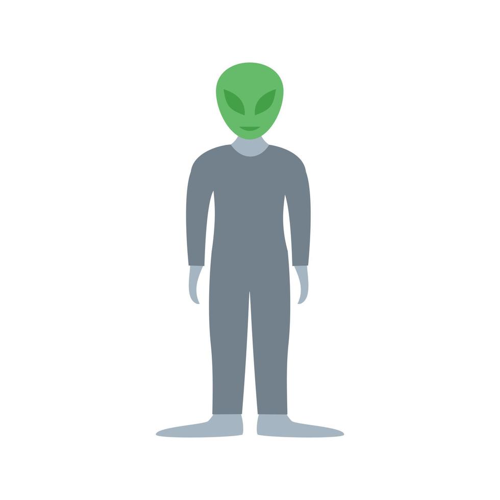 Alien Flat Color Icon vector