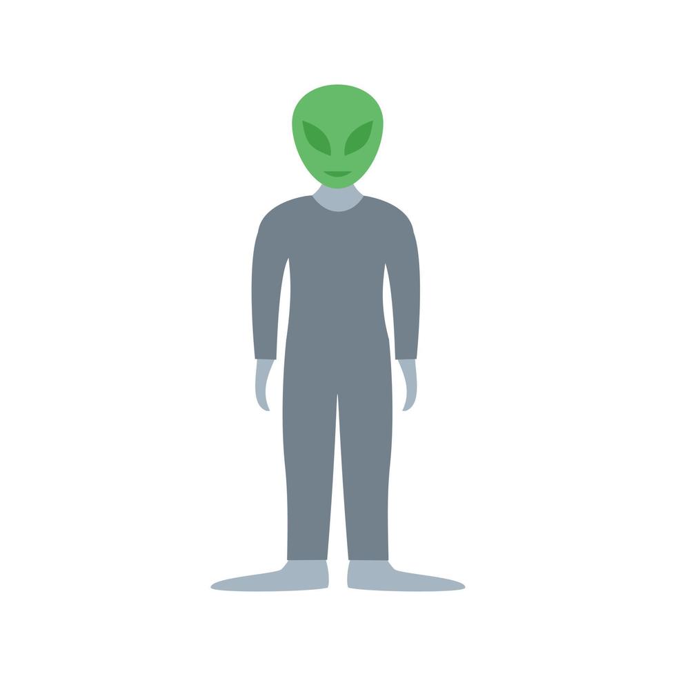 Alien Flat Color Icon vector