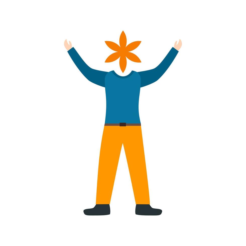 alegre icono de color plano vector