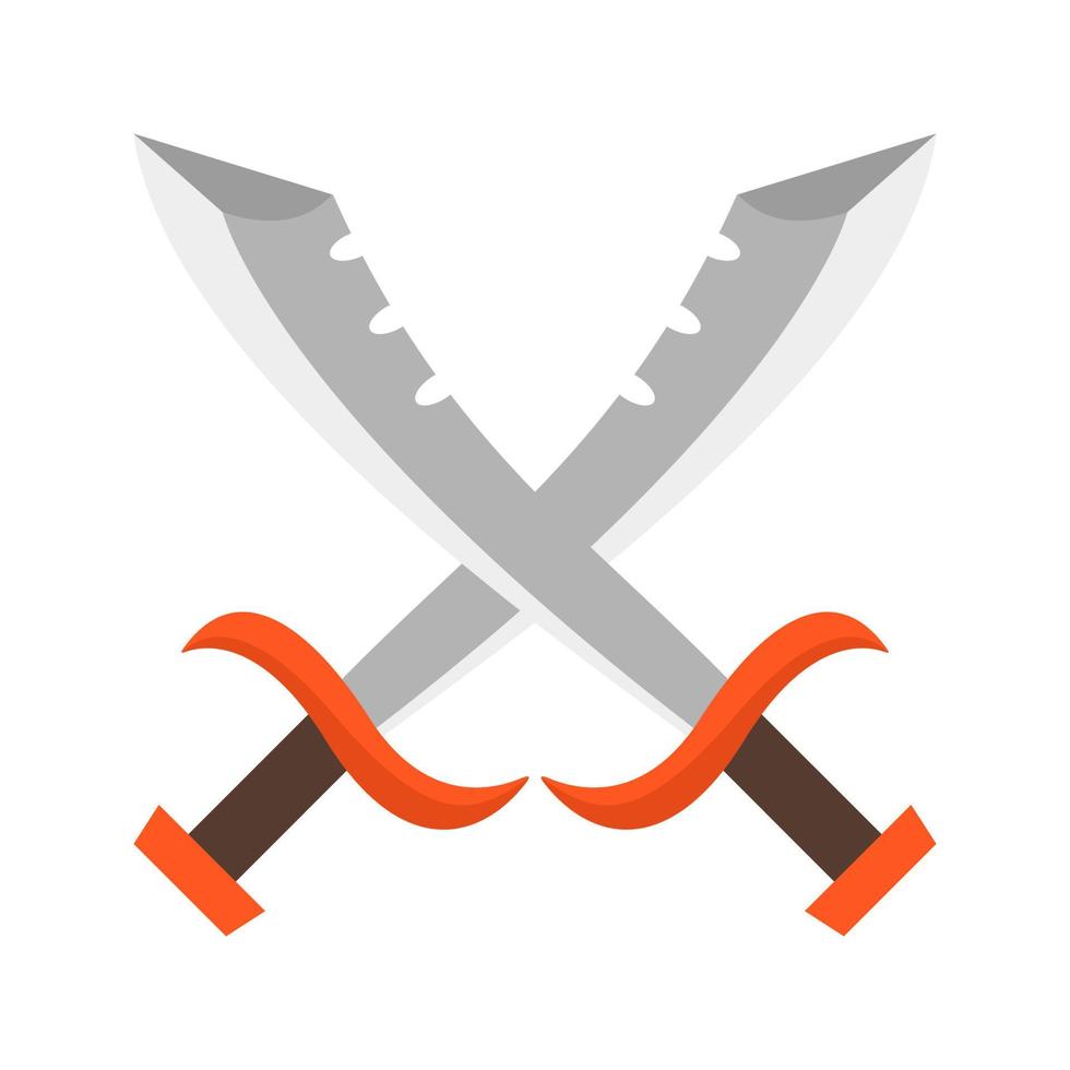 Swords Flat Color Icon vector