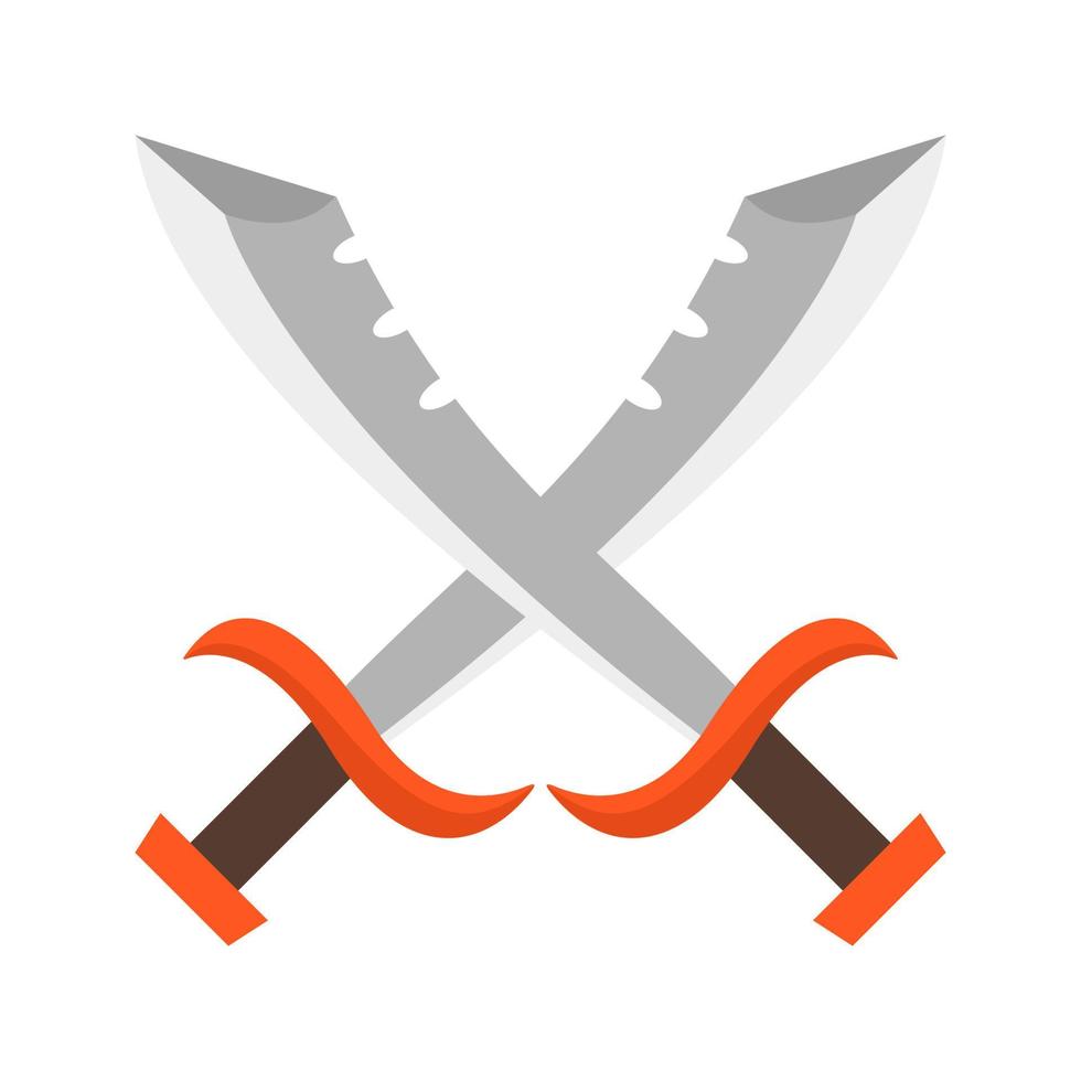 Swords Flat Color Icon vector