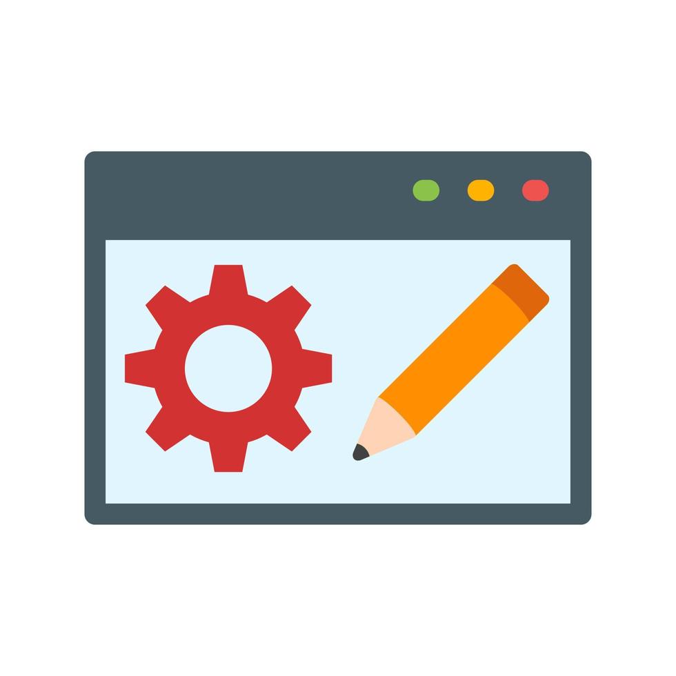 Blogging Service Flat Color Icon vector