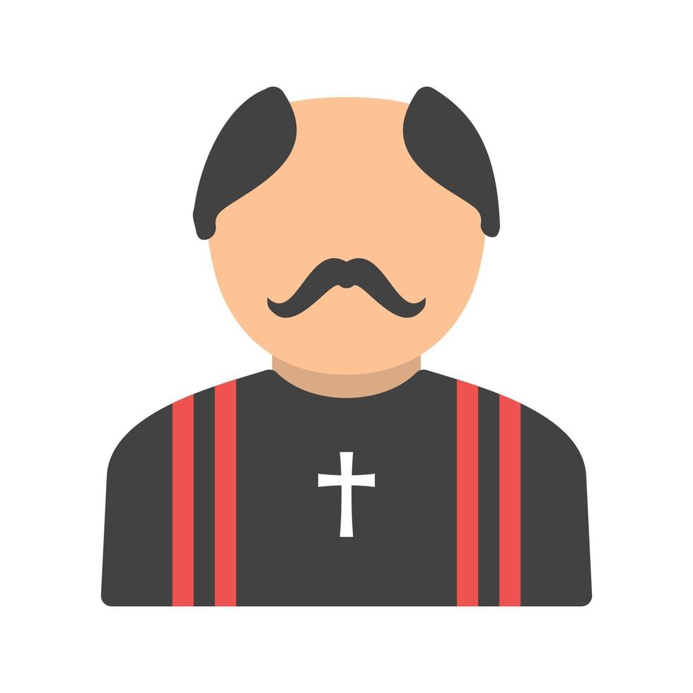 Priest Flat Color Icon vector