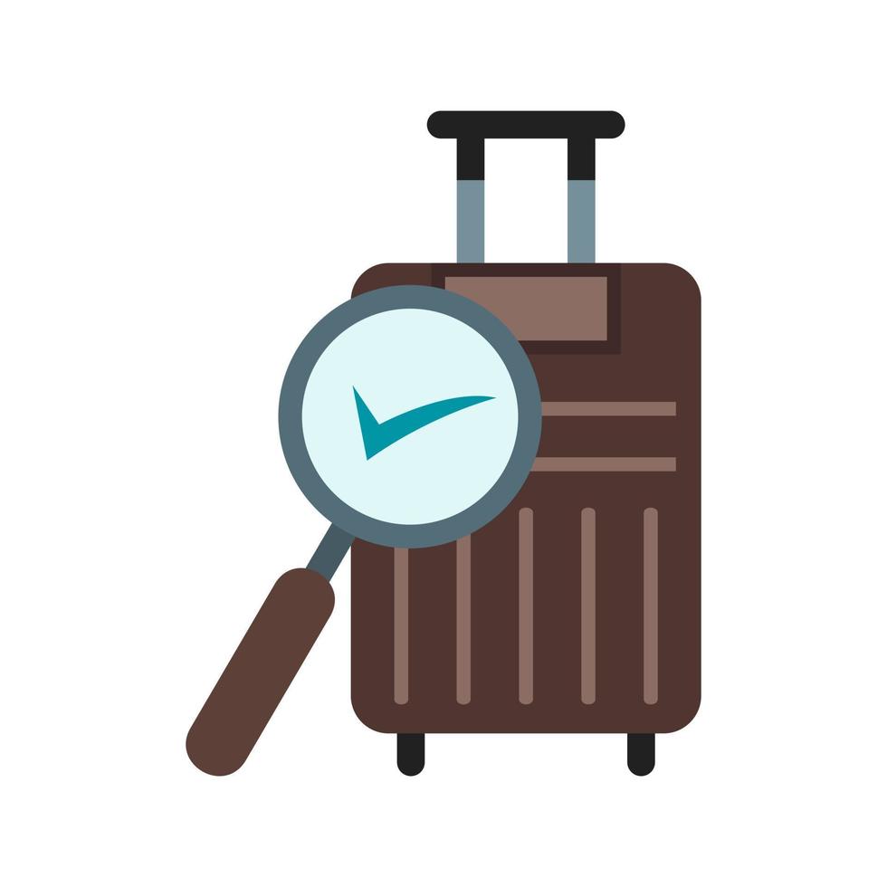 Find Luggage Flat Color Icon vector
