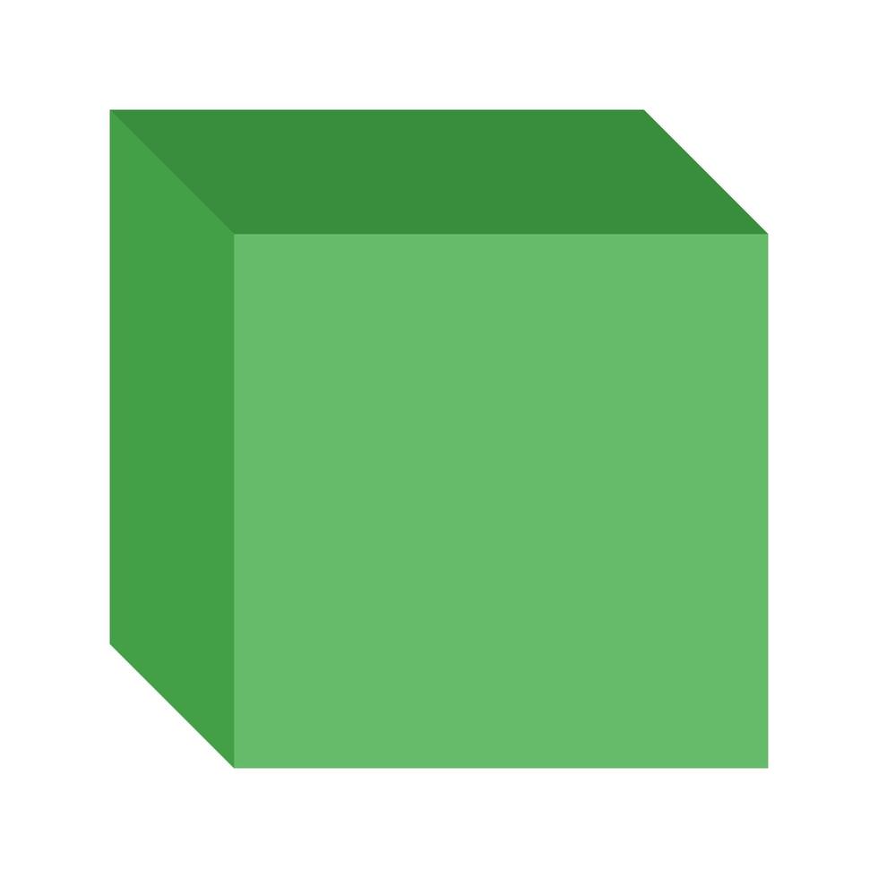 Cube Flat Color Icon vector