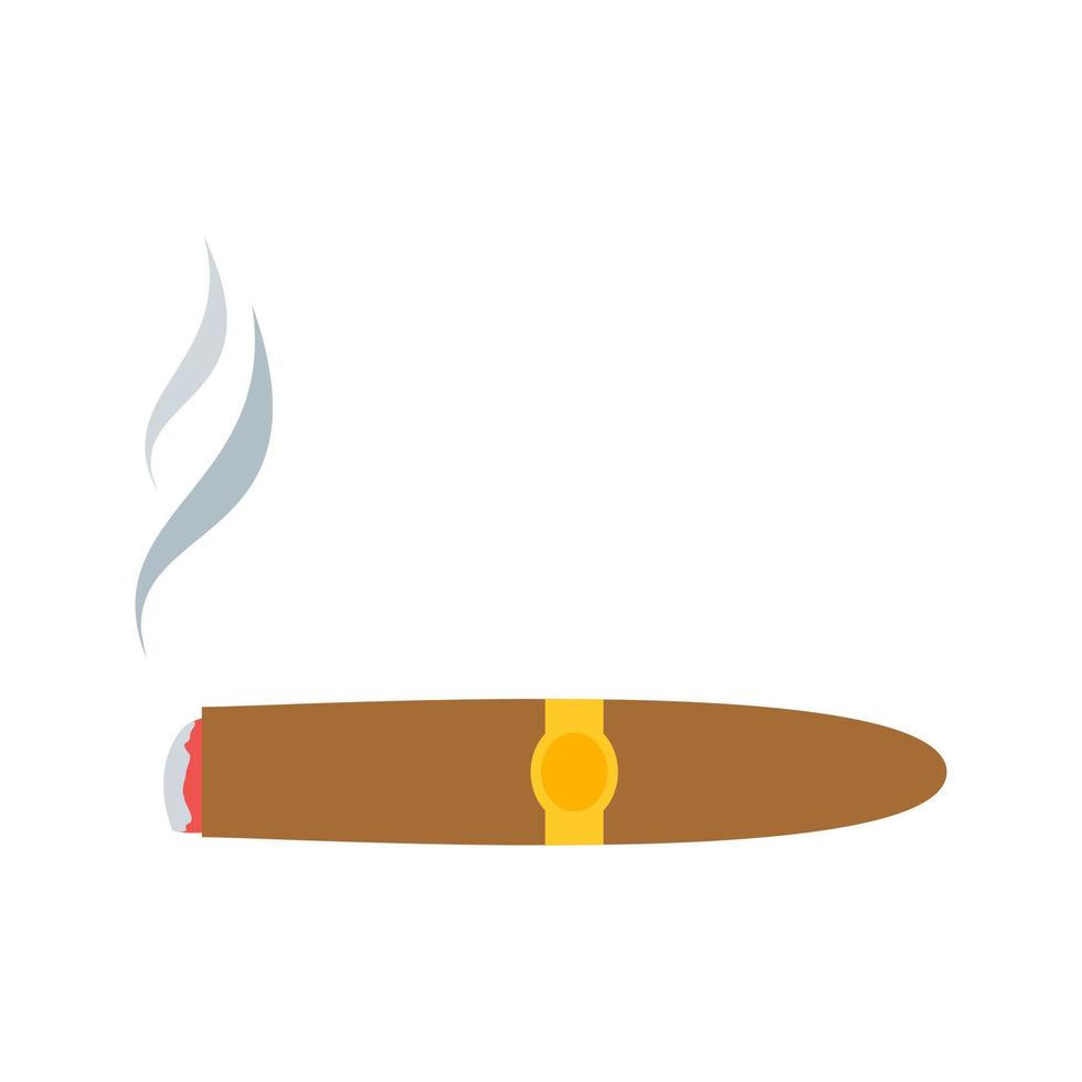 Cigar Flat Color Icon vector