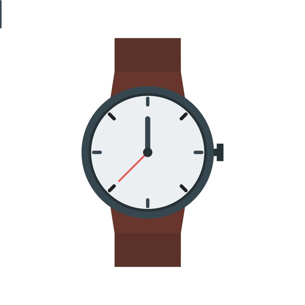 Casual Watch Flat Color Icon vector