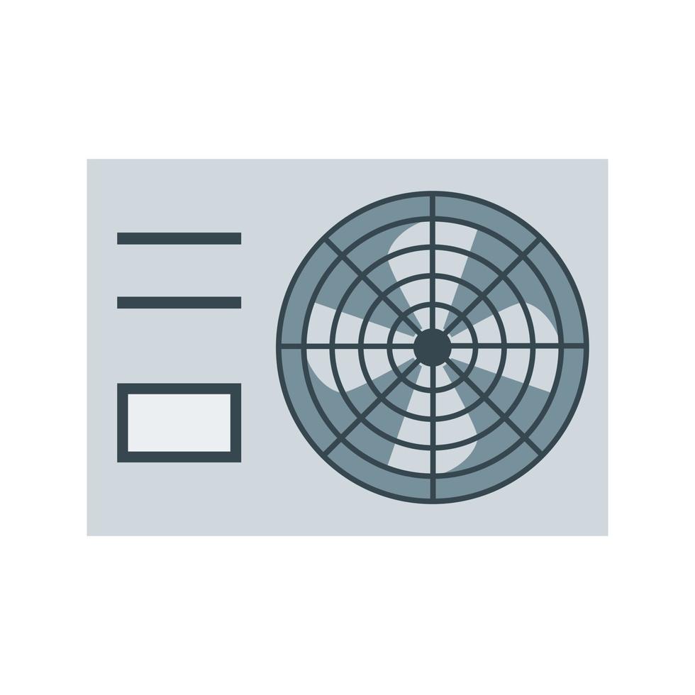 AC Outside Unit Flat Color Icon vector