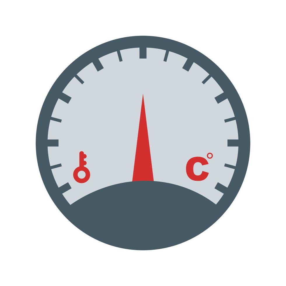 Temperature Indicator Flat Color Icon vector