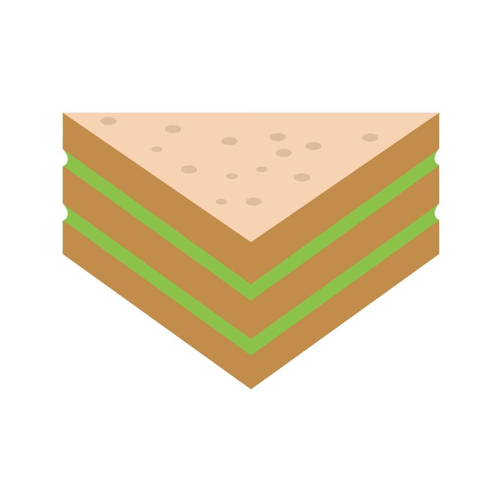 icono de color plano sándwich vector