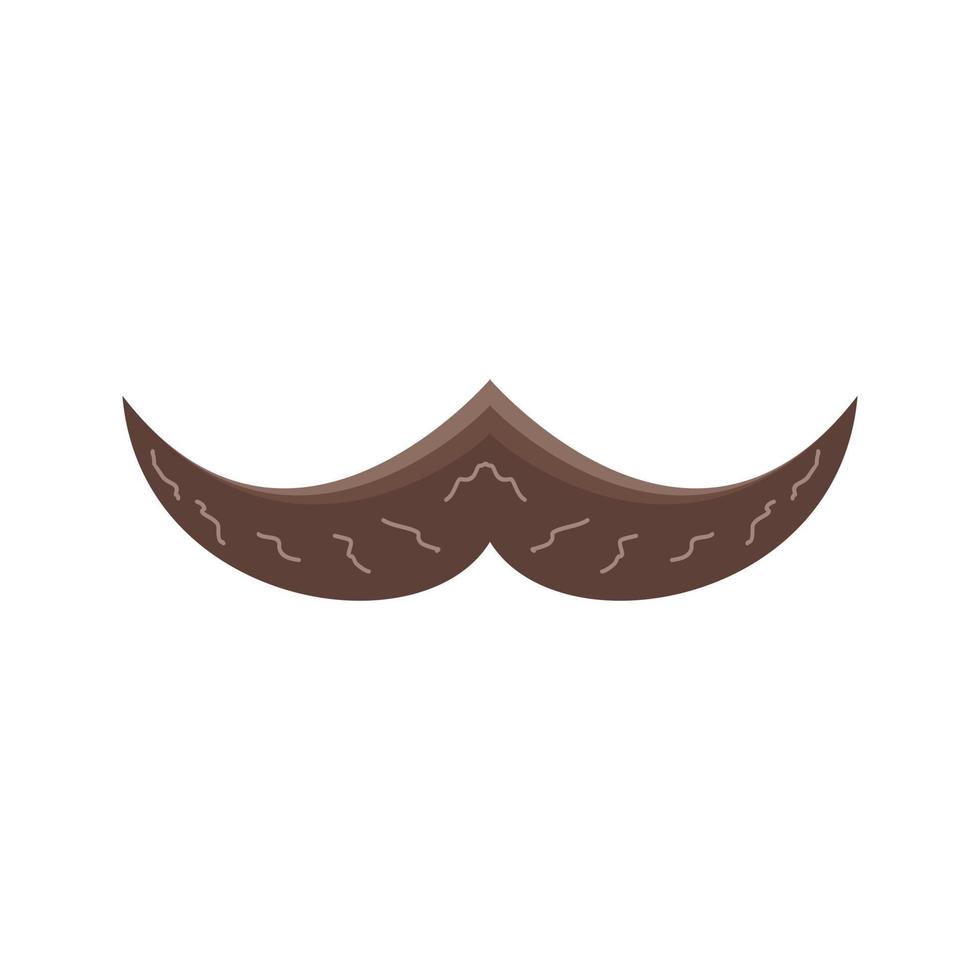 Moustache Flat Color Icon vector