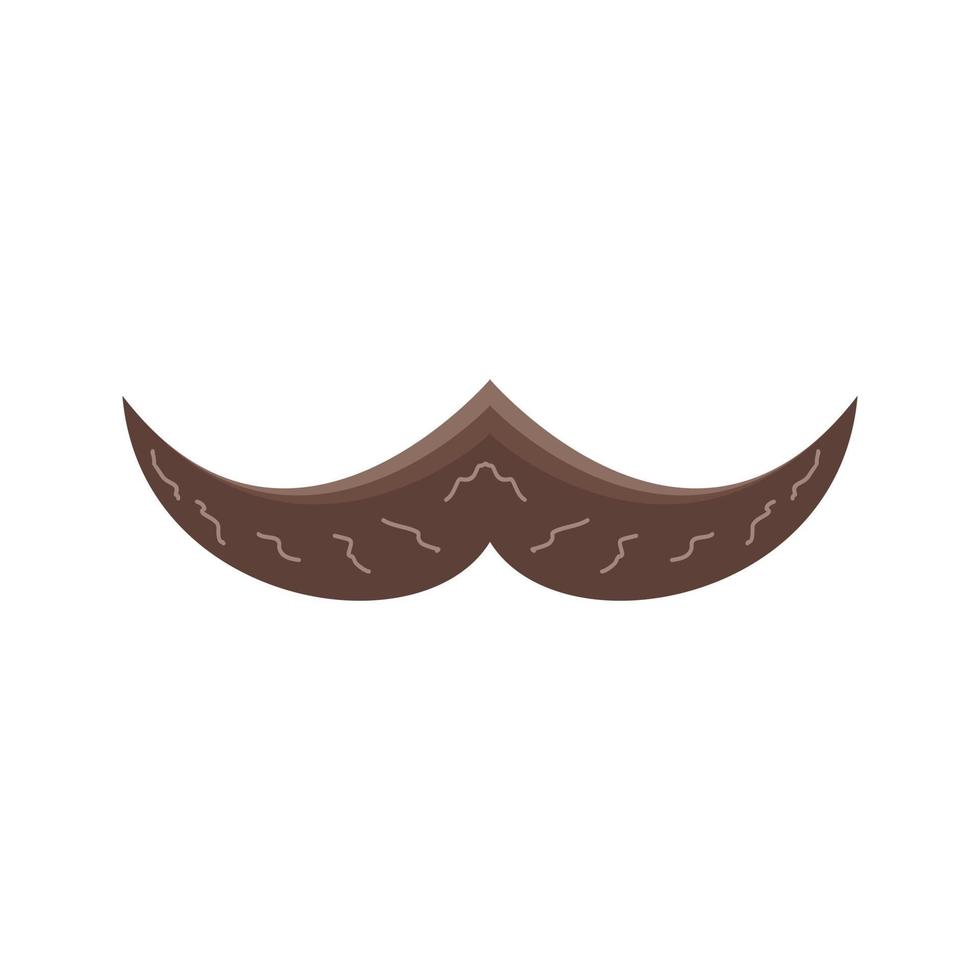 icono de color plano de bigote vector