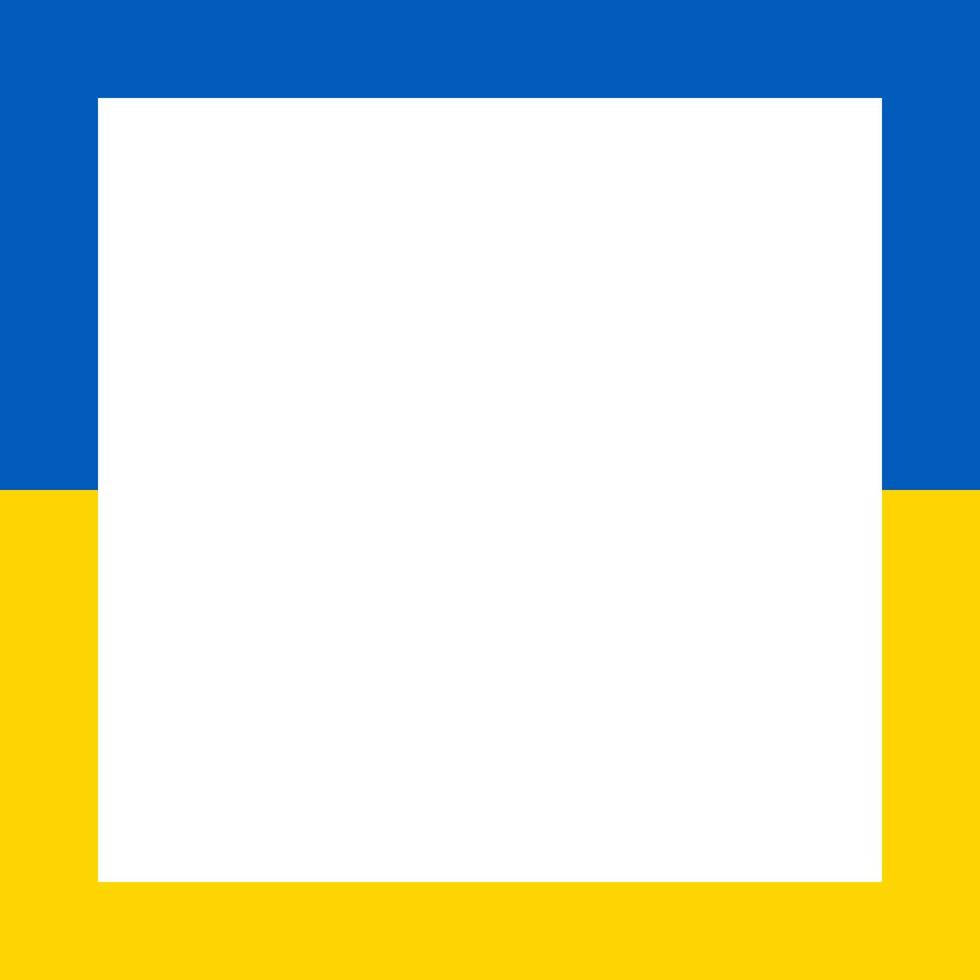 Vector flag of Ukraine with square place for quote text. Accurate dimensions and official colors. Symbol of patriotism and freedom for story social media. This file is suitable for digital editing