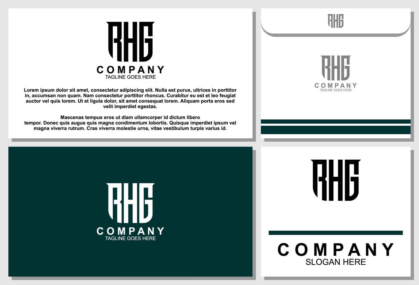 Creative letter R H G monogram logo template vector