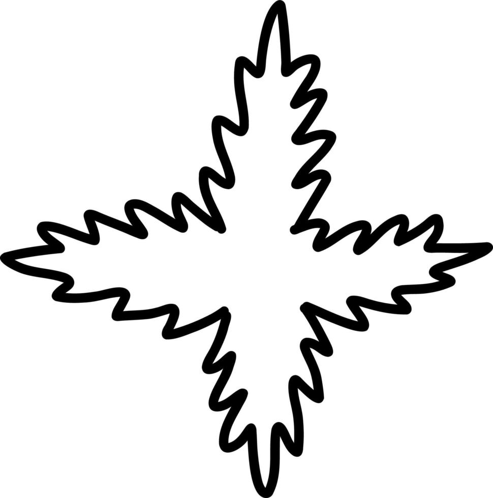 Starfish sketch. Vector illustration in the style of a doodle