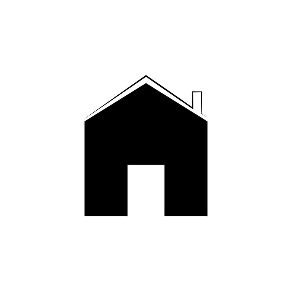 Vector House Line Icon. Flat Symbol House