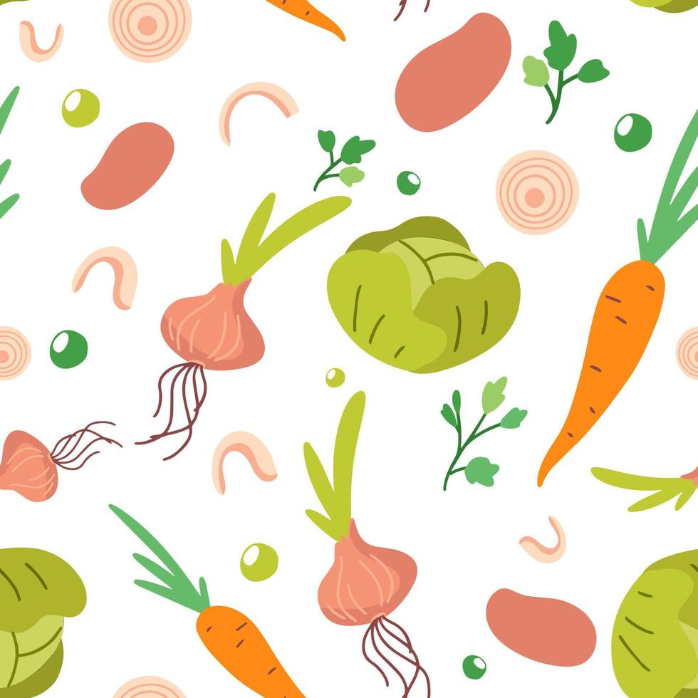 Vegetarian seamless vector pattern