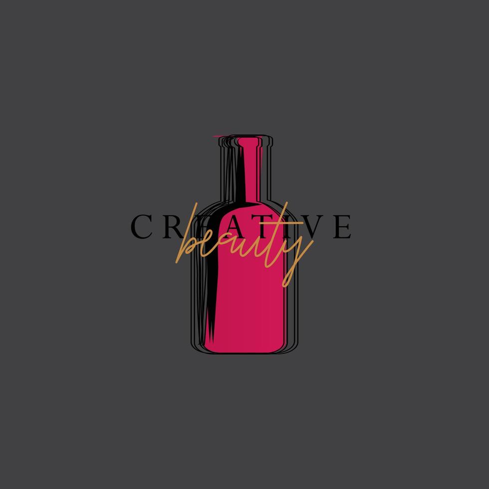 alcoholic beverage logo, wine logo vector