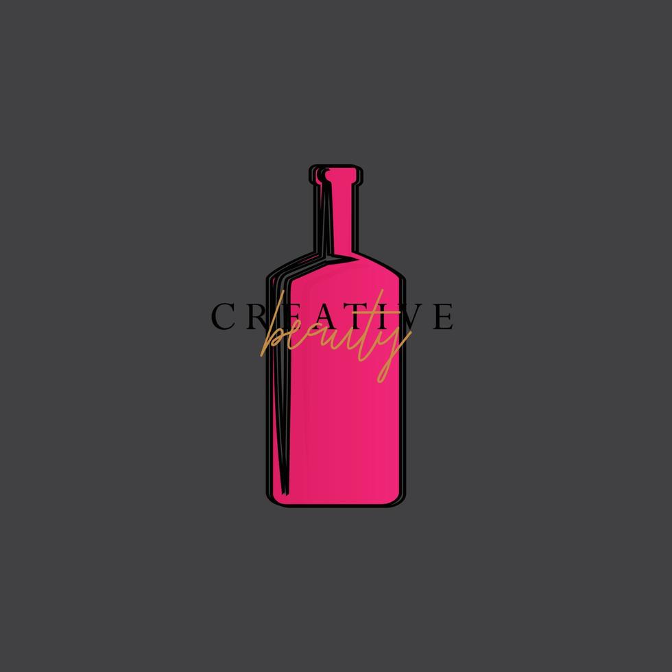 alcoholic beverage logo, wine logo vector