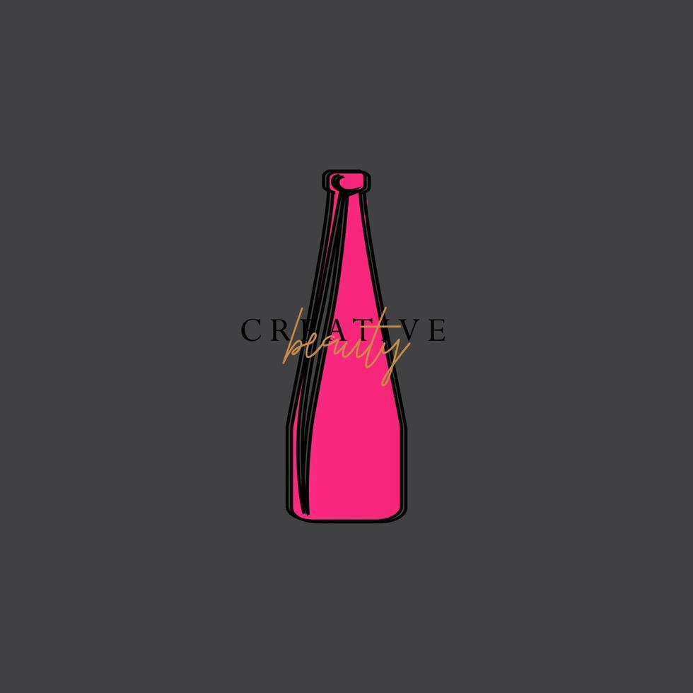 alcoholic beverage logo, wine logo vector