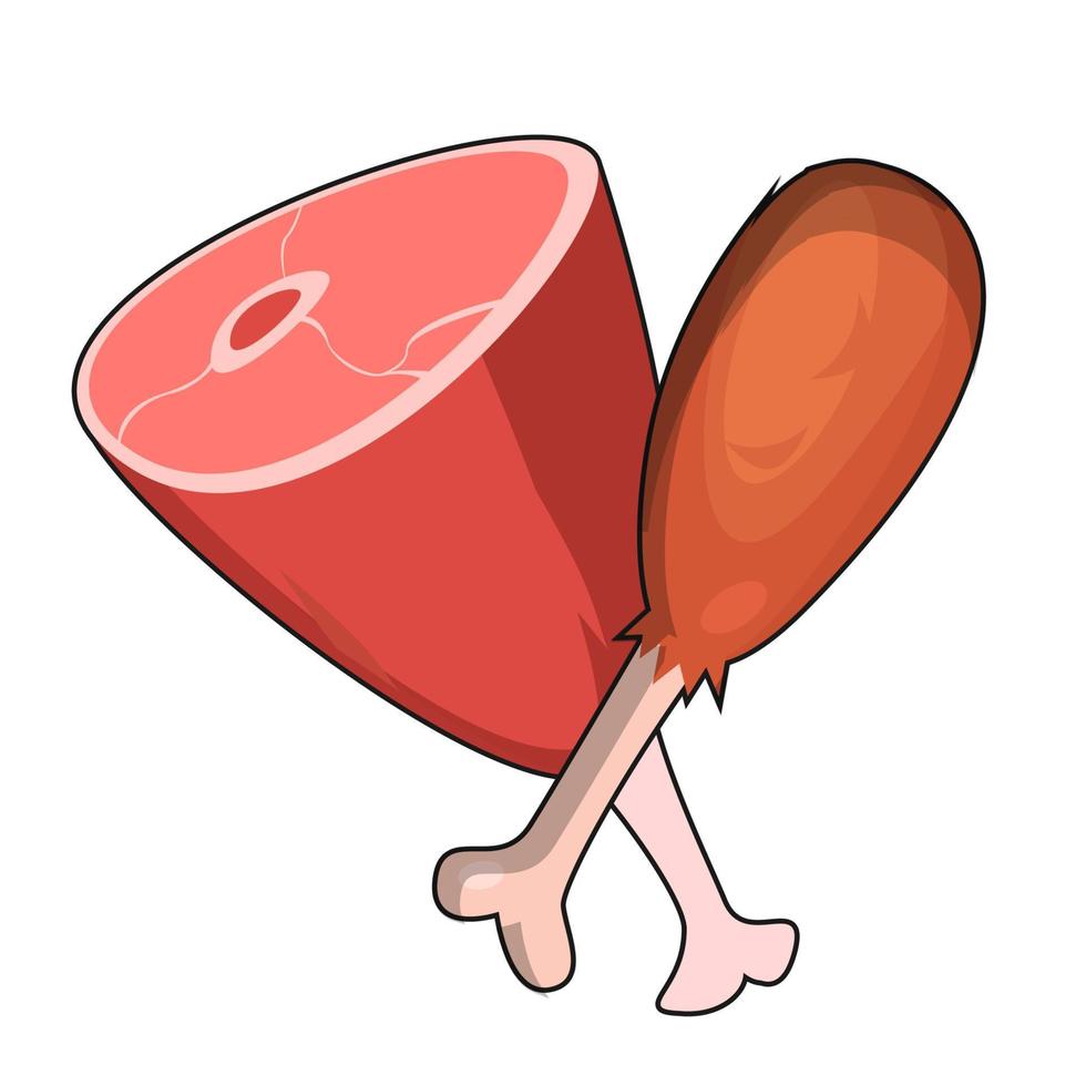 Cartoon food logo vector