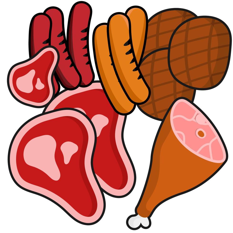Cartoon food logo vector