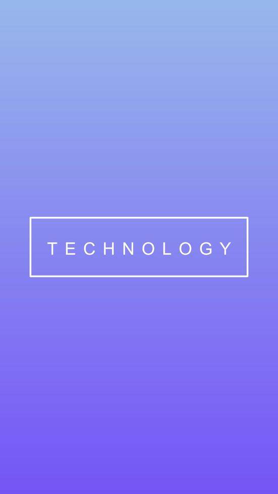 Technology social media stories duotone template. Gradient purple advertising web banner with text, promotion content layout. Modern vibrant mobile app design. Blending violet color with frame mockup vector