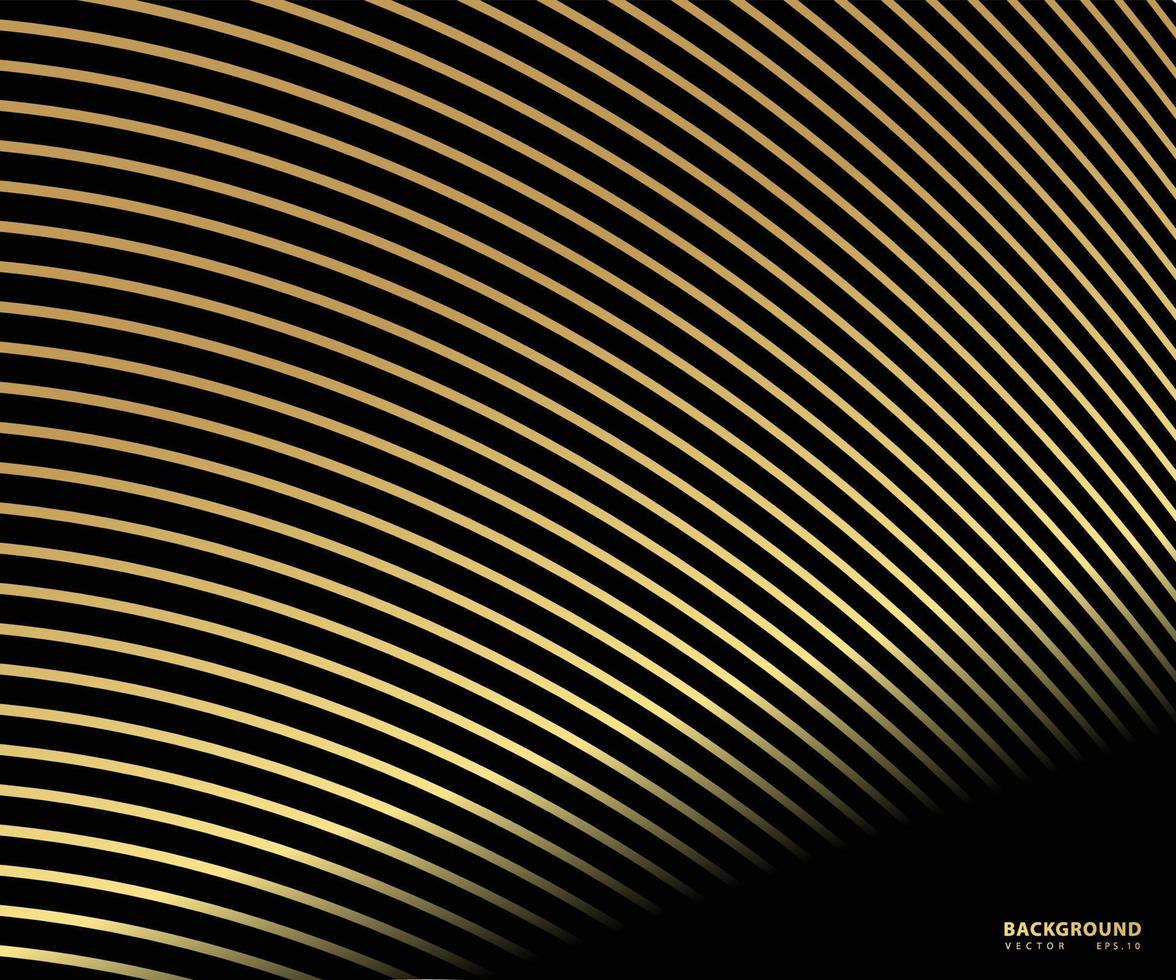 Golden wave line background vector