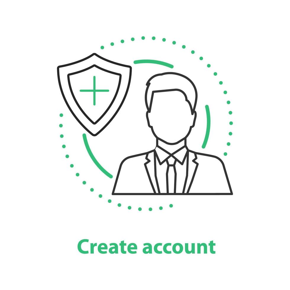 Account creating concept icon. New user registration idea thin line illustration. Profile adding. Vector isolated outline drawing