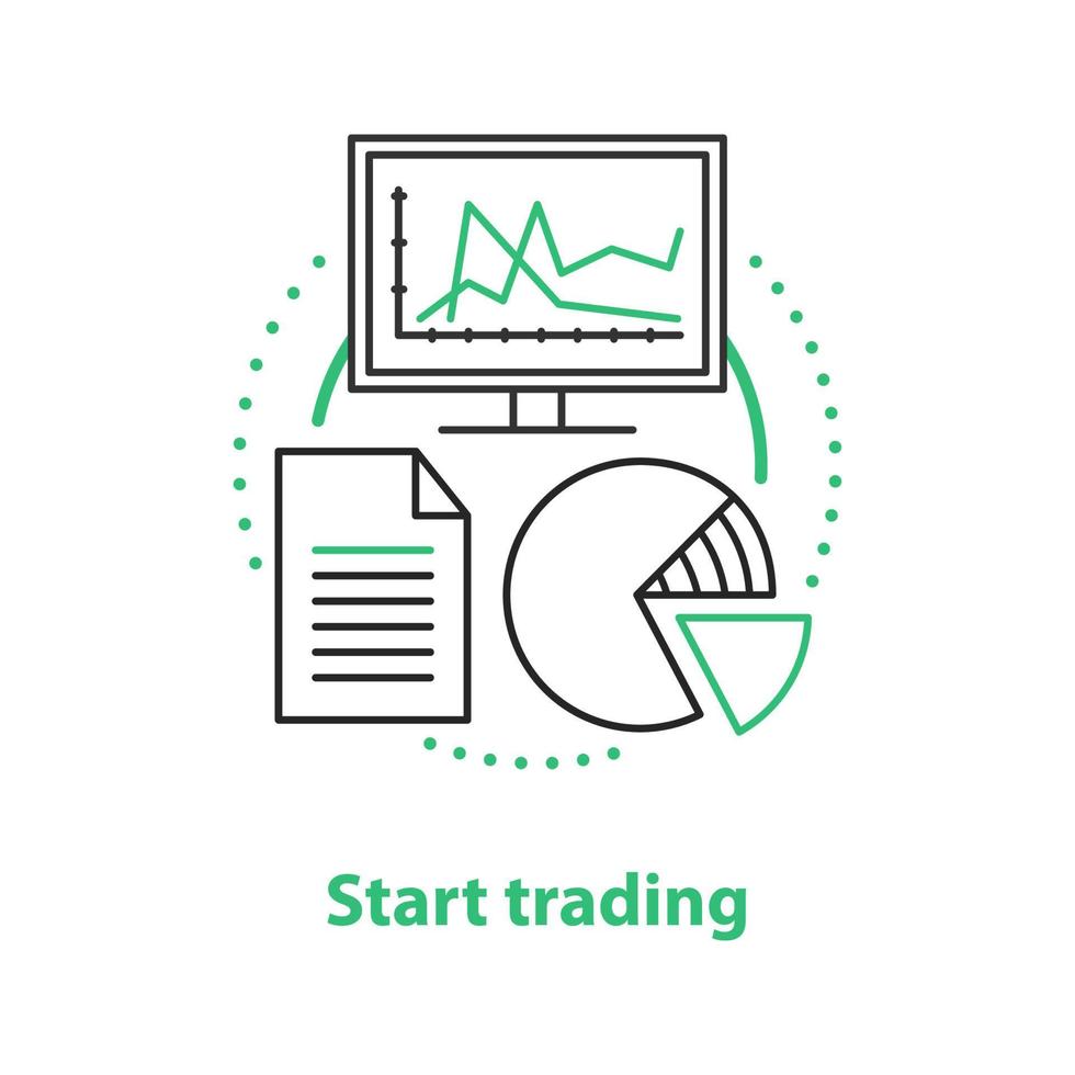 Start trading concept icon. Market access idea thin line illustration. Vector isolated outline drawing