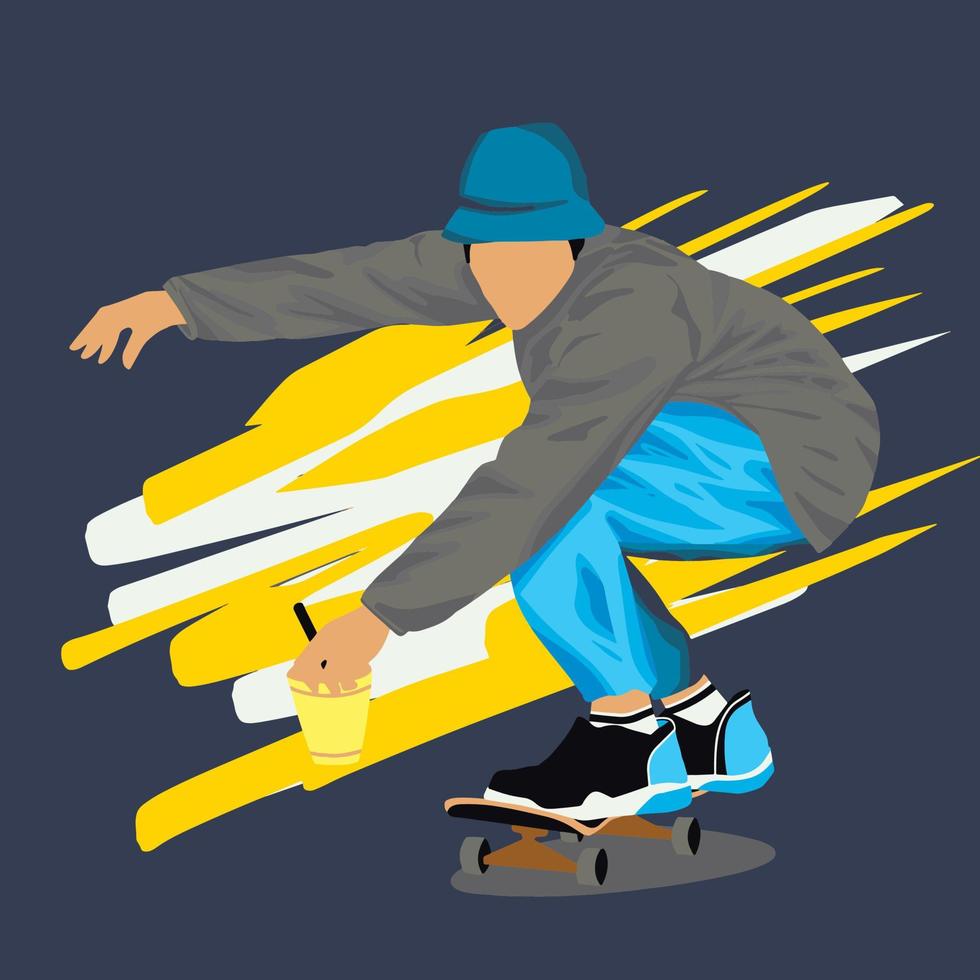 Skateboard Illustration for your design work vector