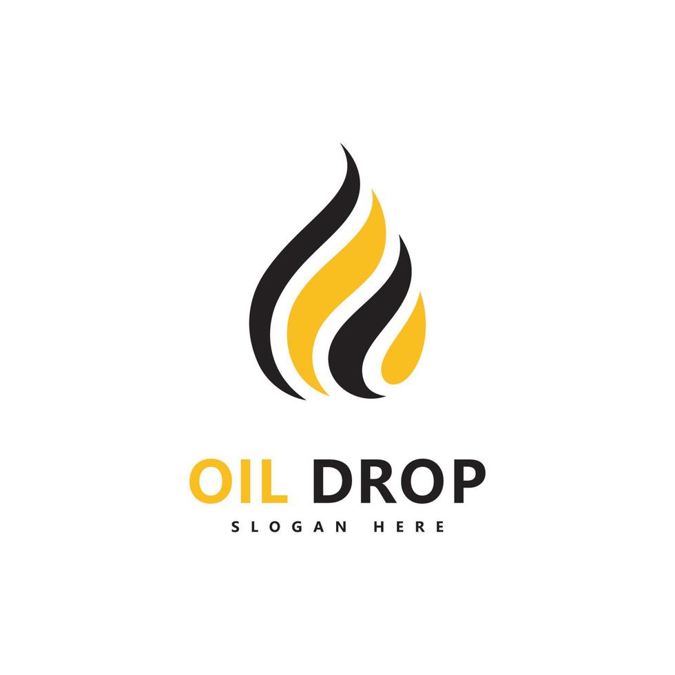 Oil drop Logo Template vector illustration design