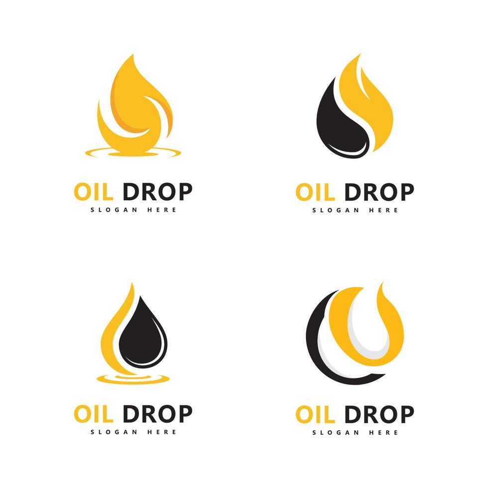 Oil drop Logo Template vector illustration design