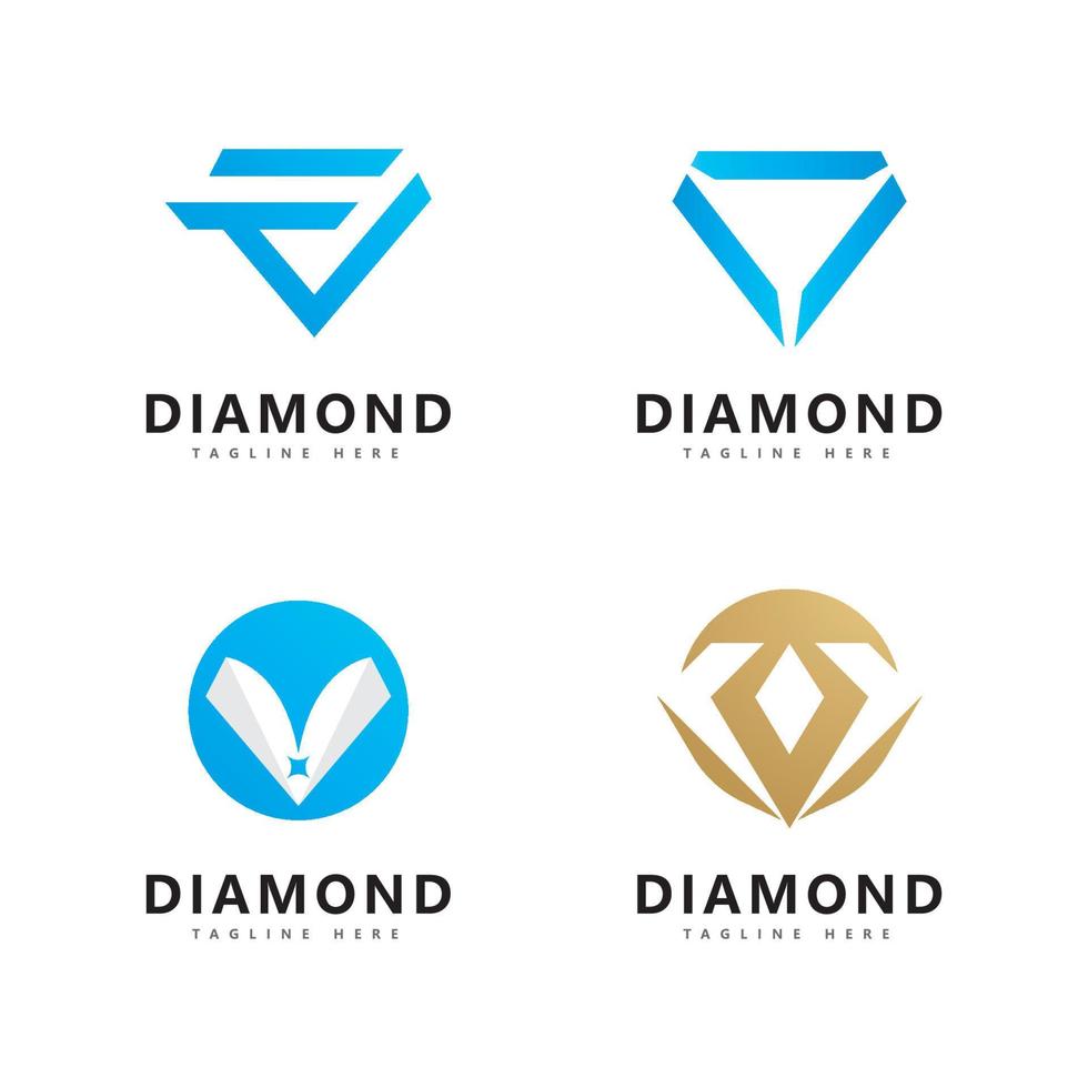 plantilla de diseño de vector de logotipo de diamante