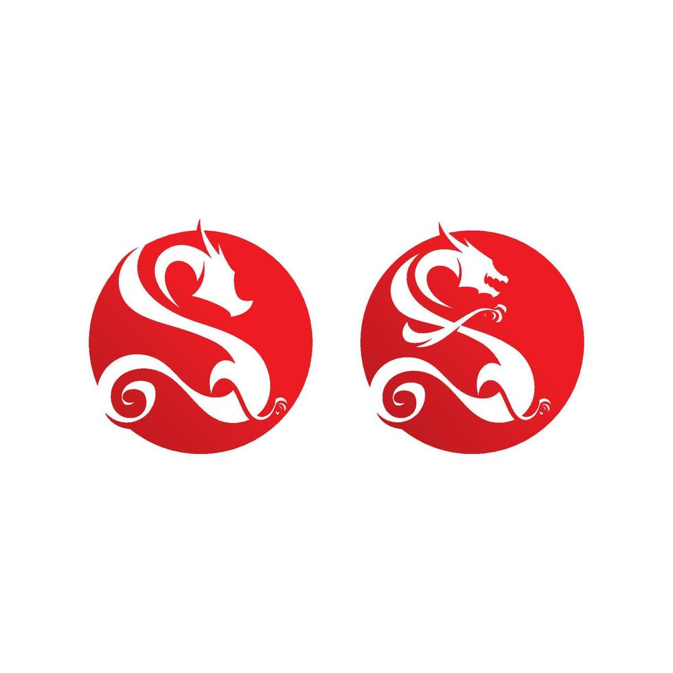 Dragon vector icon illustration