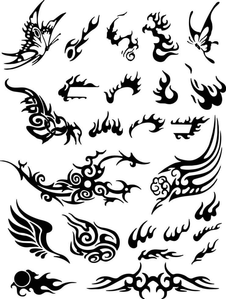 Vector illustration Tribal set